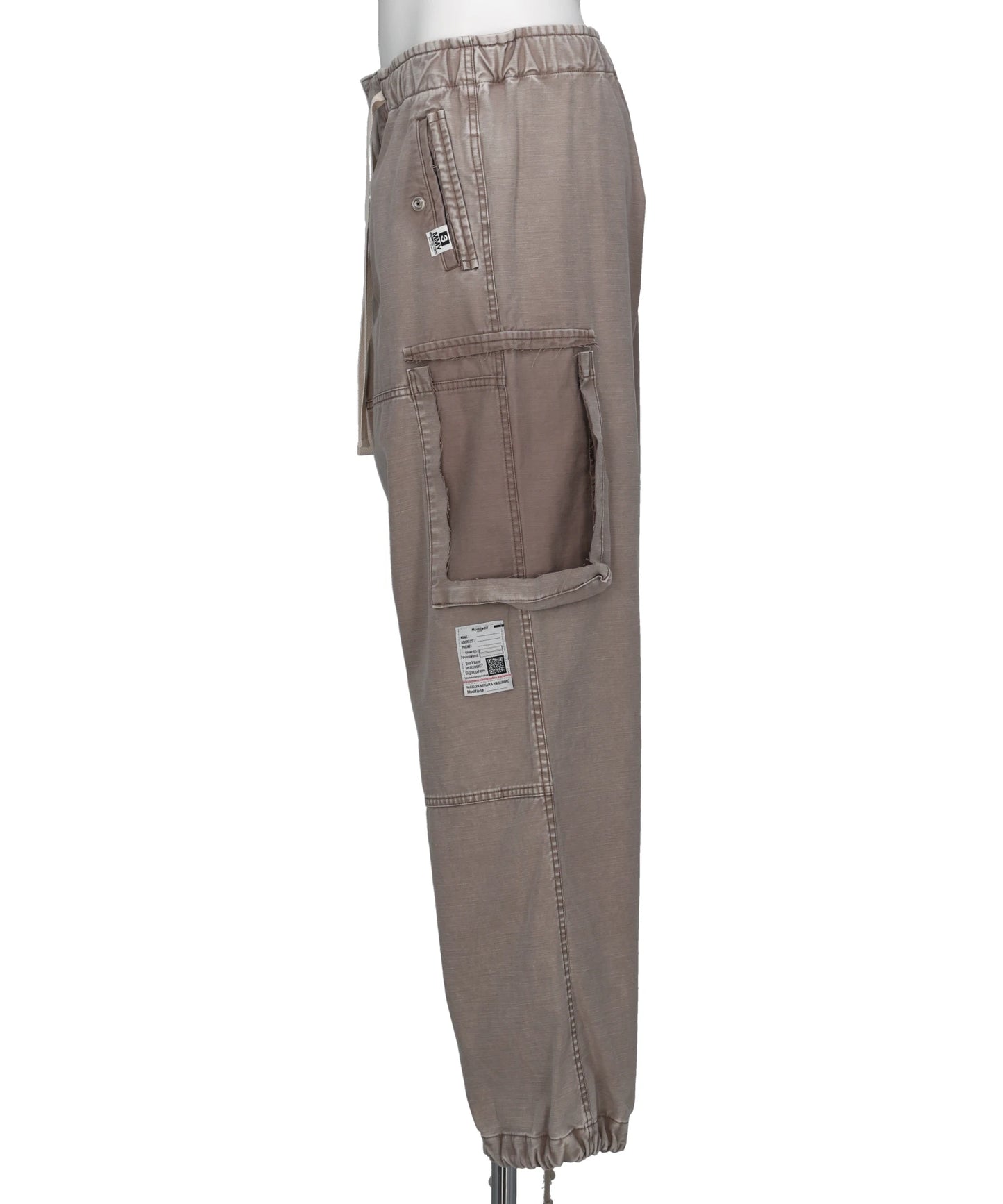 COTTON SATIN CARGO PANTS