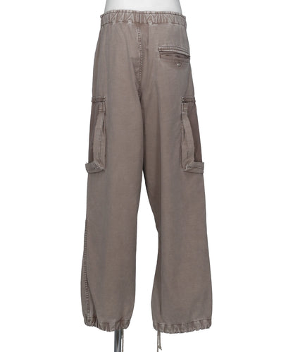 COTTON SATIN CARGO PANTS
