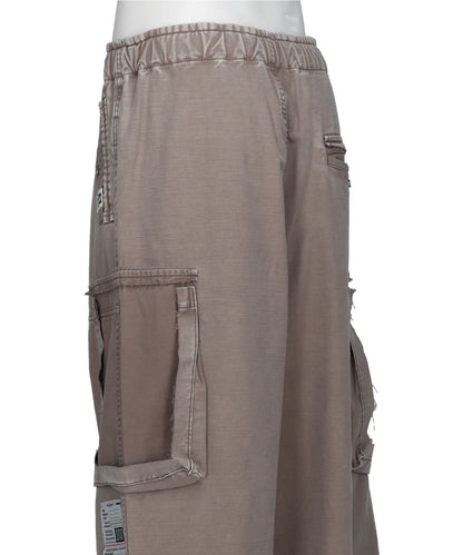 COTTON SATIN CARGO PANTS