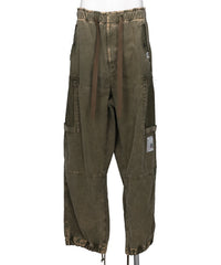 COTTON SATIN CARGO PANTS