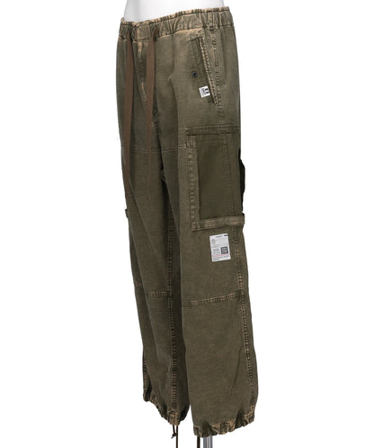 COTTON SATIN CARGO PANTS