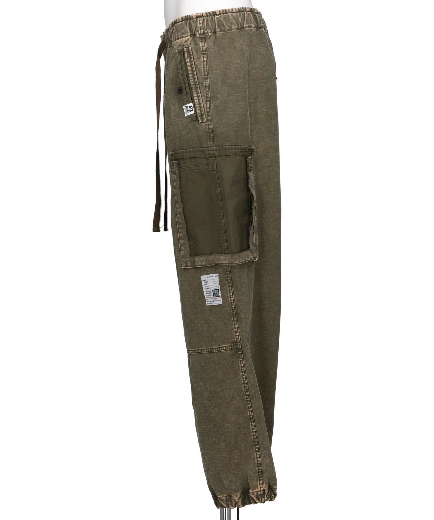 COTTON SATIN CARGO PANTS