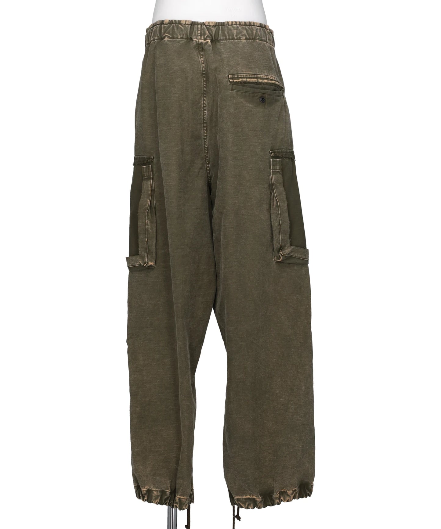 COTTON SATIN CARGO PANTS