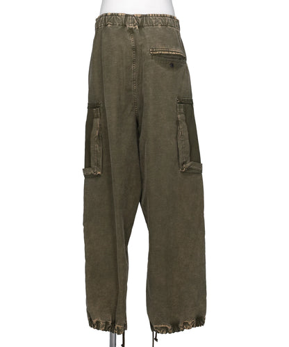 COTTON SATIN CARGO PANTS