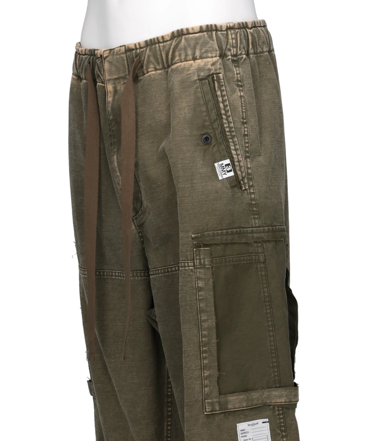 COTTON SATIN CARGO PANTS