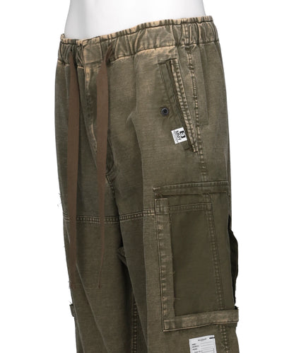 COTTON SATIN CARGO PANTS