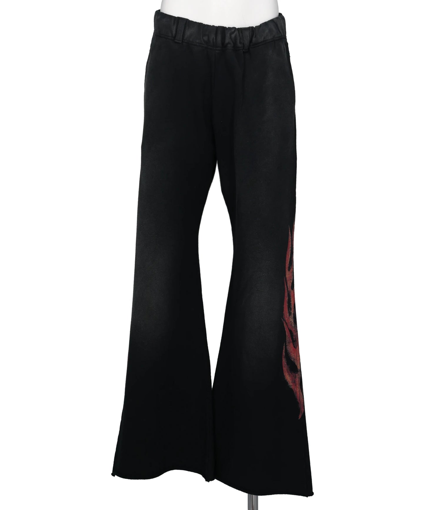 KAMIYA(カミヤ) 2026SS “CRAYON FLAME” DISTRESSED BOOTCUTSWEAT PANTS G16PT069