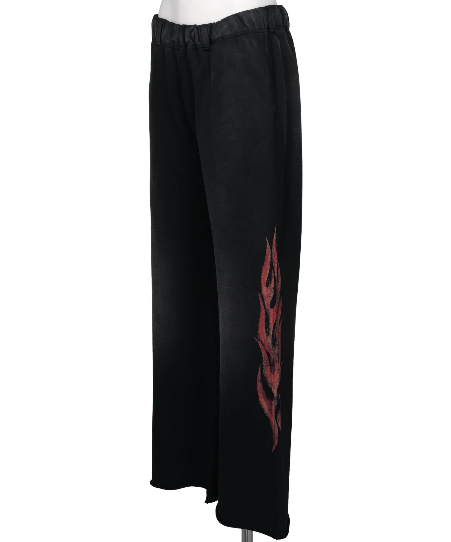 KAMIYA(カミヤ) 2026SS “CRAYON FLAME” DISTRESSED BOOTCUTSWEAT PANTS