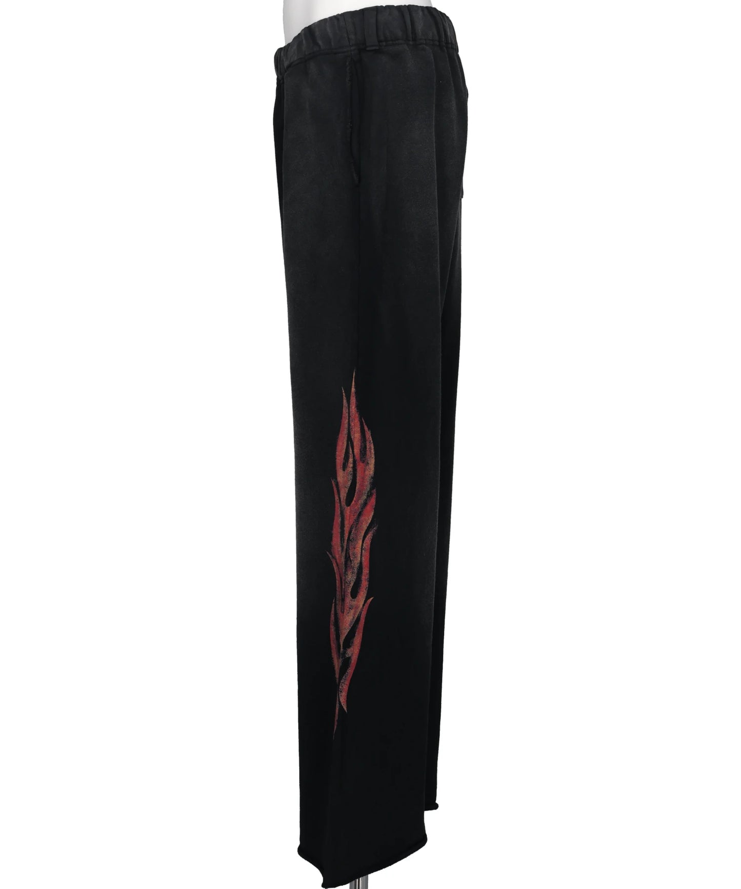 “CRAYON FLAME” DISTRESSED BOOTCUTSWEAT PANTS