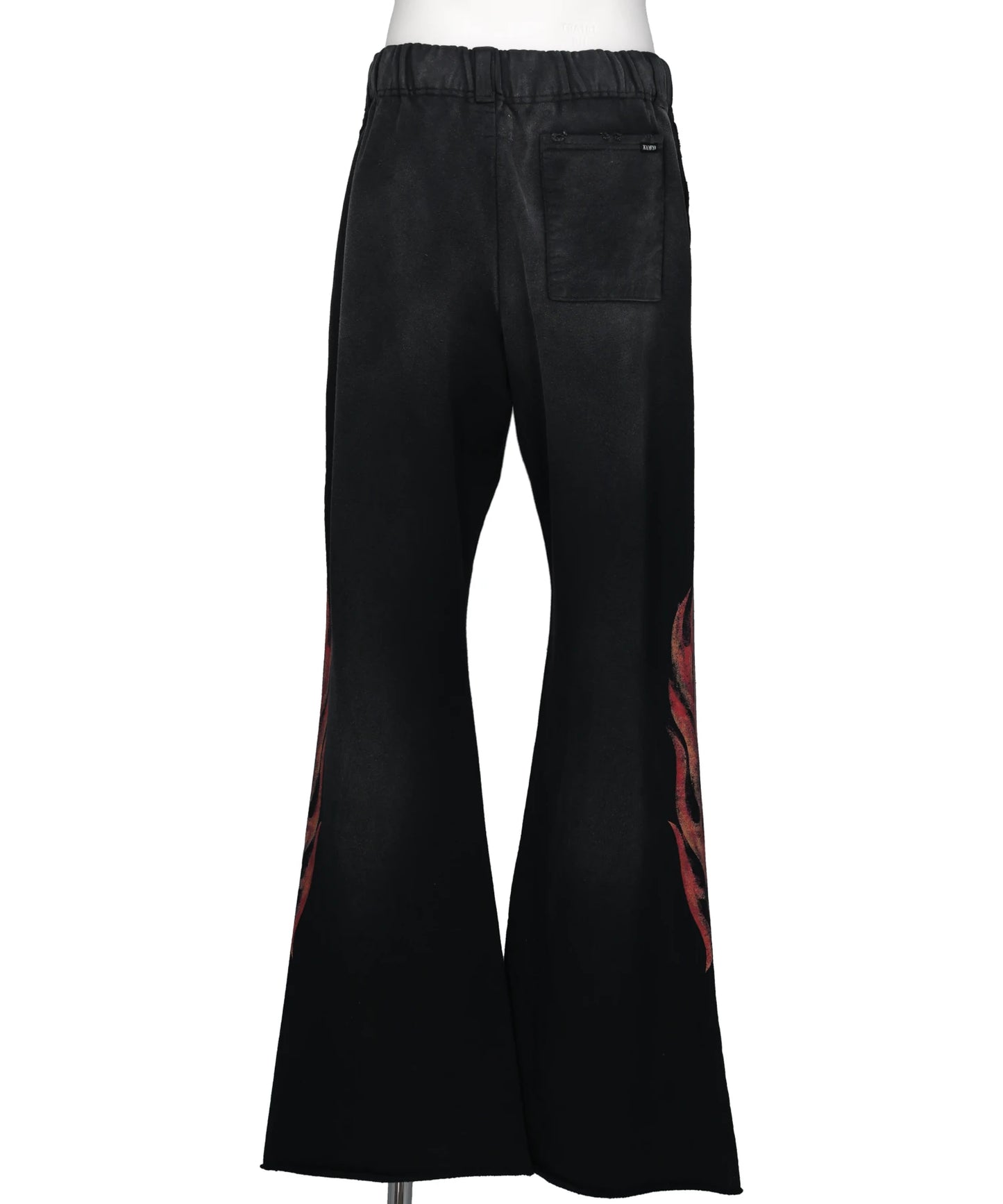 KAMIYA(カミヤ) 2026SS “CRAYON FLAME” DISTRESSED BOOTCUTSWEAT PANTS