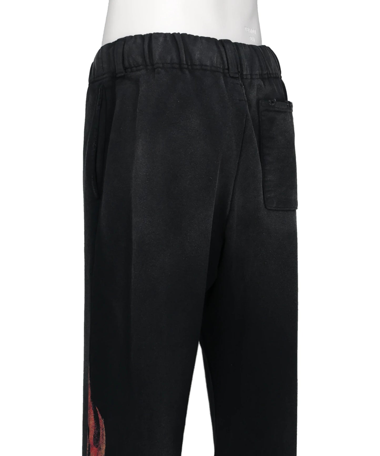 “CRAYON FLAME” DISTRESSED BOOTCUTSWEAT PANTS