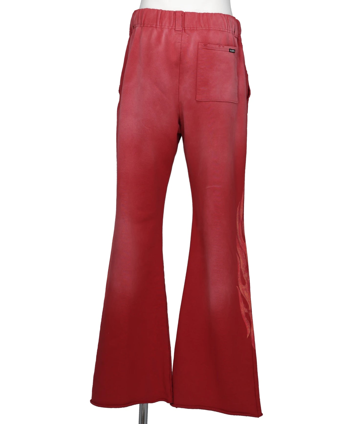 “CRAYON FLAME” DISTRESSED BOOTCUTSWEAT PANTS