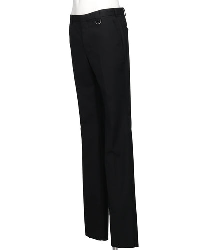 WOOL GABARDINE SKINNY TROUSERS