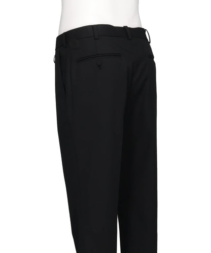 WOOL GABARDINE SKINNY TROUSERS