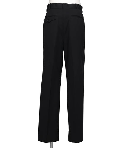 WOOL GABARDINE FOLDED WIDE TROUSERS