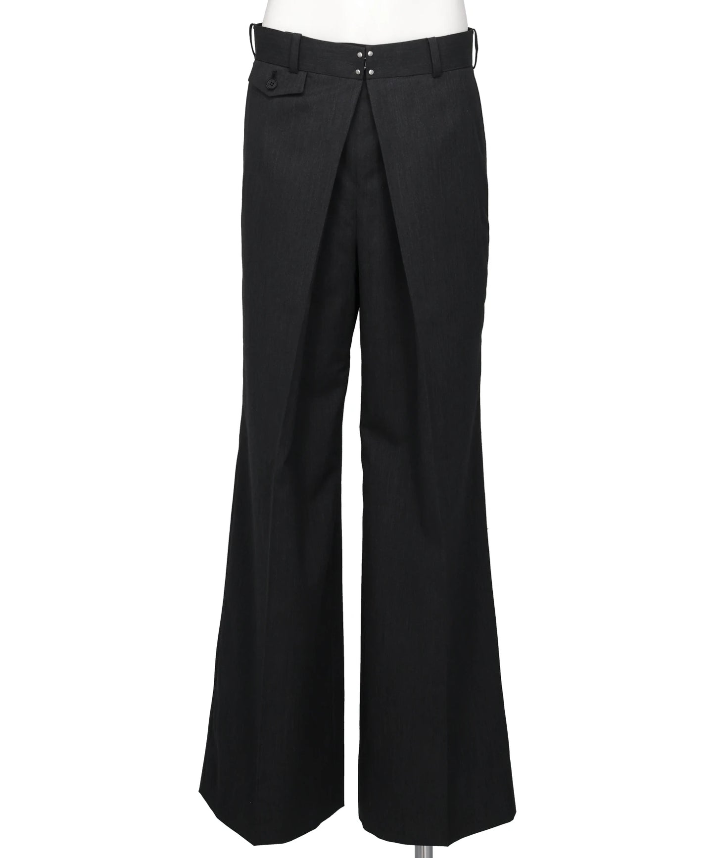 JOHN LAWRENCE SULLIVAN(ジョンローレンスサリバン) 2026AWWOOL GABARDINE FOLDED WIDE TROUSERS 2B023-0126-49