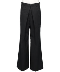 JOHN LAWRENCE SULLIVAN(ジョンローレンスサリバン) 2026AWWOOL GABARDINE FOLDED WIDE TROUSERS 2B023-0126-49