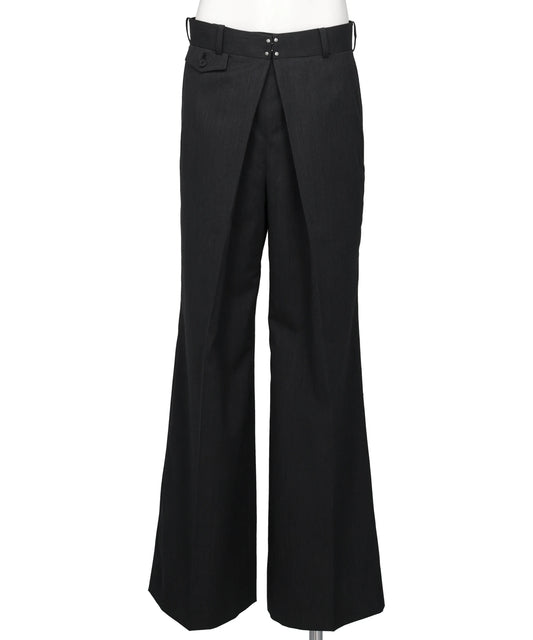 JOHN LAWRENCE SULLIVAN(ジョンローレンスサリバン) 2026AWWOOL GABARDINE FOLDED WIDE TROUSERS 2B023-0126-49
