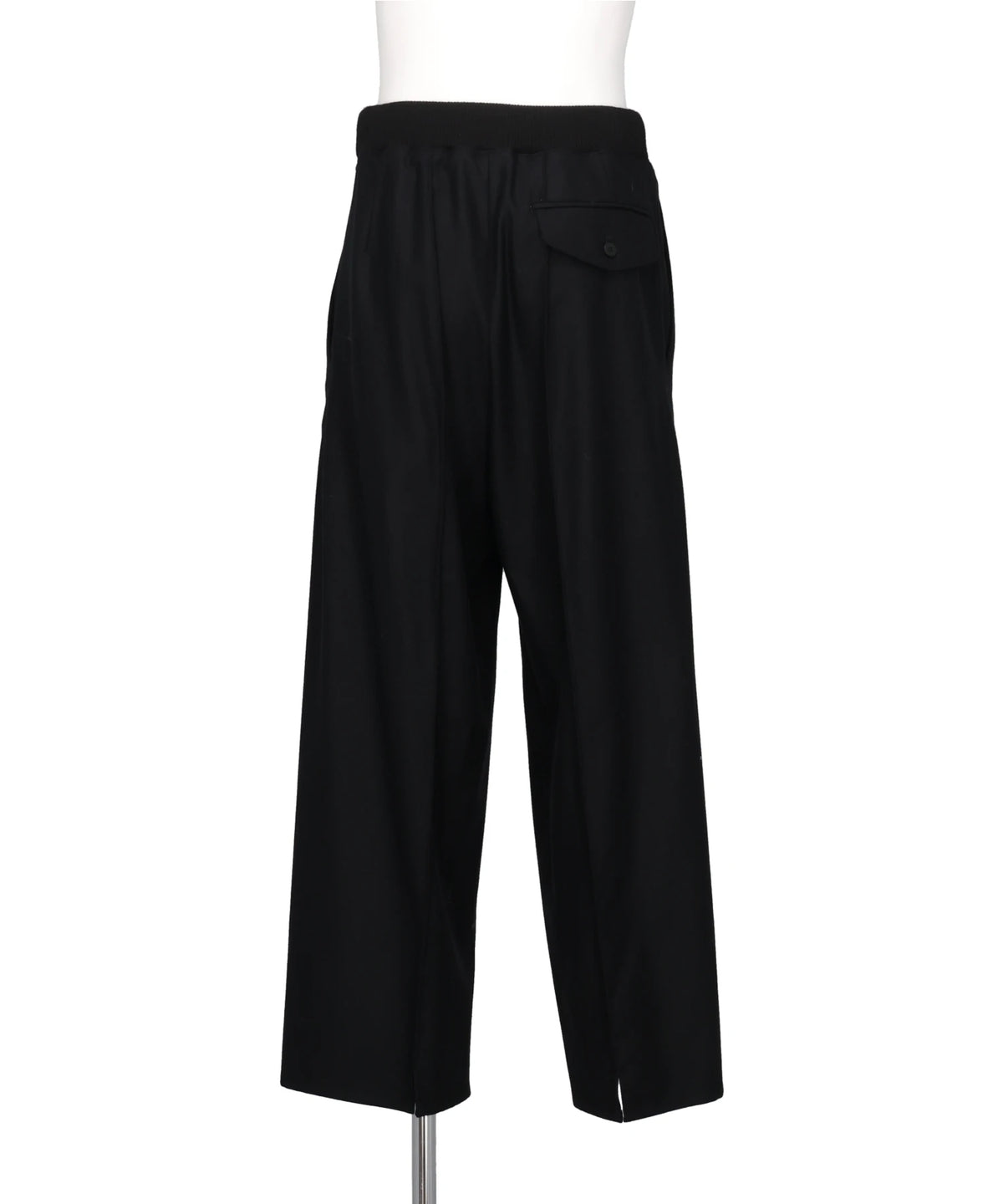 WIDE TROUSERS WITH RIBBED WAISTBAND