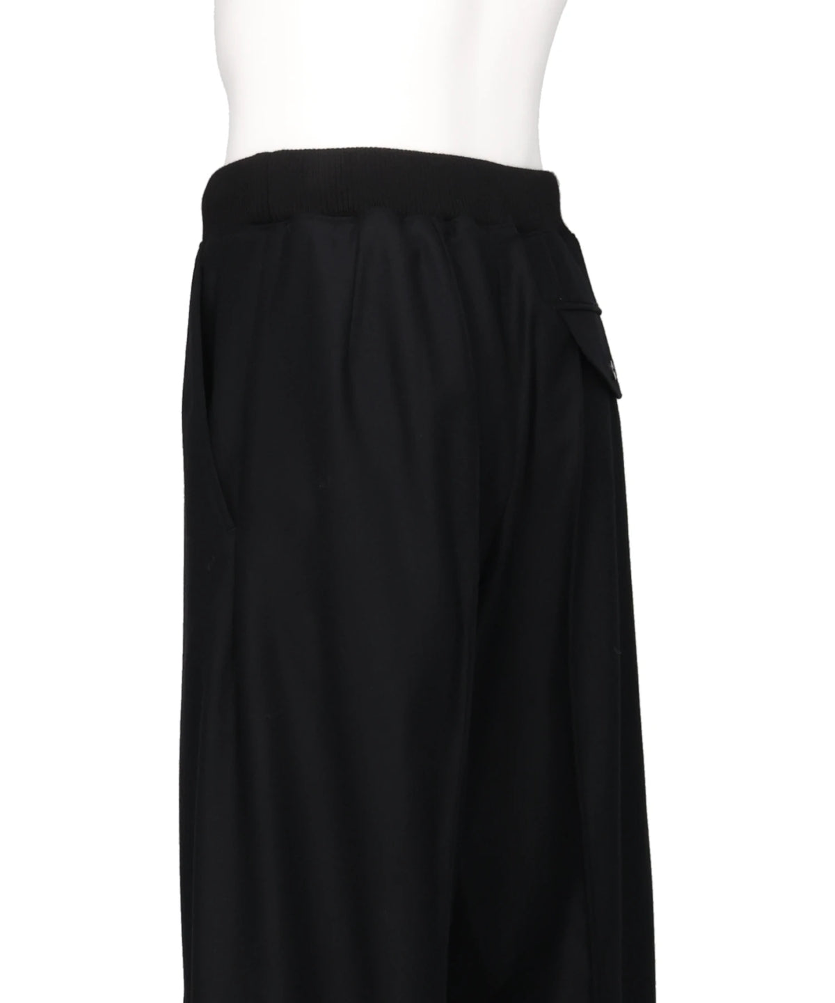 WIDE TROUSERS WITH RIBBED WAISTBAND