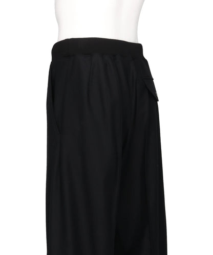 WIDE TROUSERS WITH RIBBED WAISTBAND