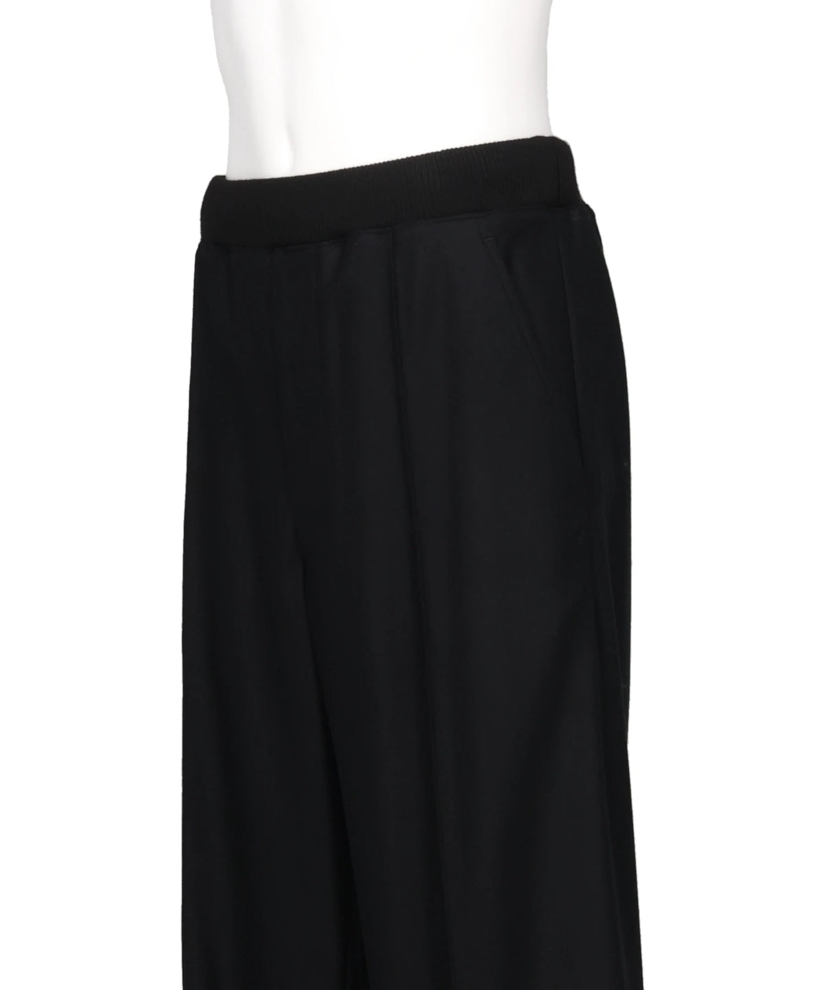 WIDE TROUSERS WITH RIBBED WAISTBAND