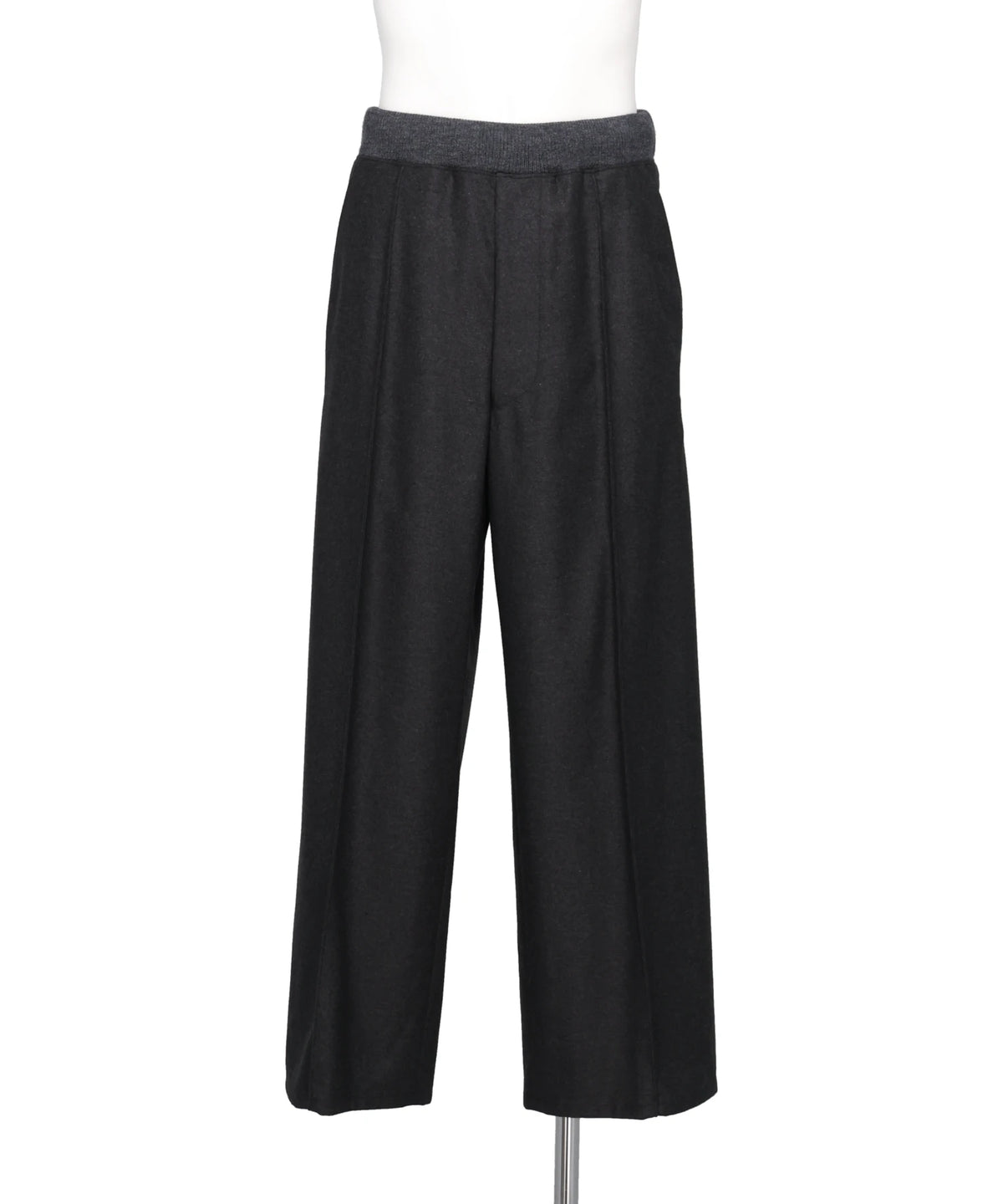 OVERCOAT WIDE TROUSER WITH RIBBED WAISTBAND