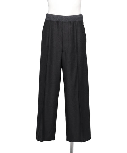 OVERCOAT WIDE TROUSER WITH RIBBED WAISTBAND