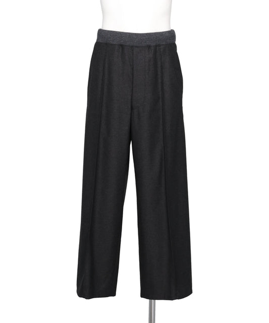 OVERCOAT WIDE TROUSER WITH RIBBED WAISTBAND