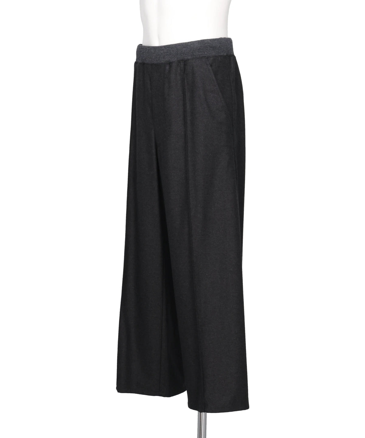 WIDE TROUSERS WITH RIBBED WAISTBAND