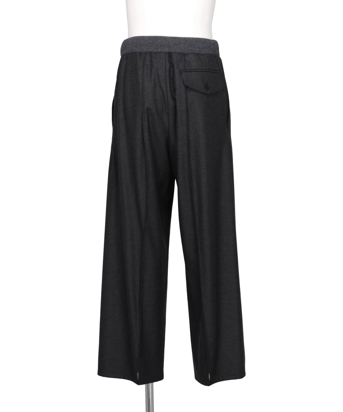 WIDE TROUSERS WITH RIBBED WAISTBAND