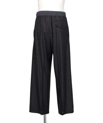 WIDE TROUSERS WITH RIBBED WAISTBAND