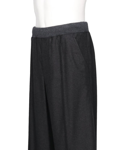 WIDE TROUSERS WITH RIBBED WAISTBAND