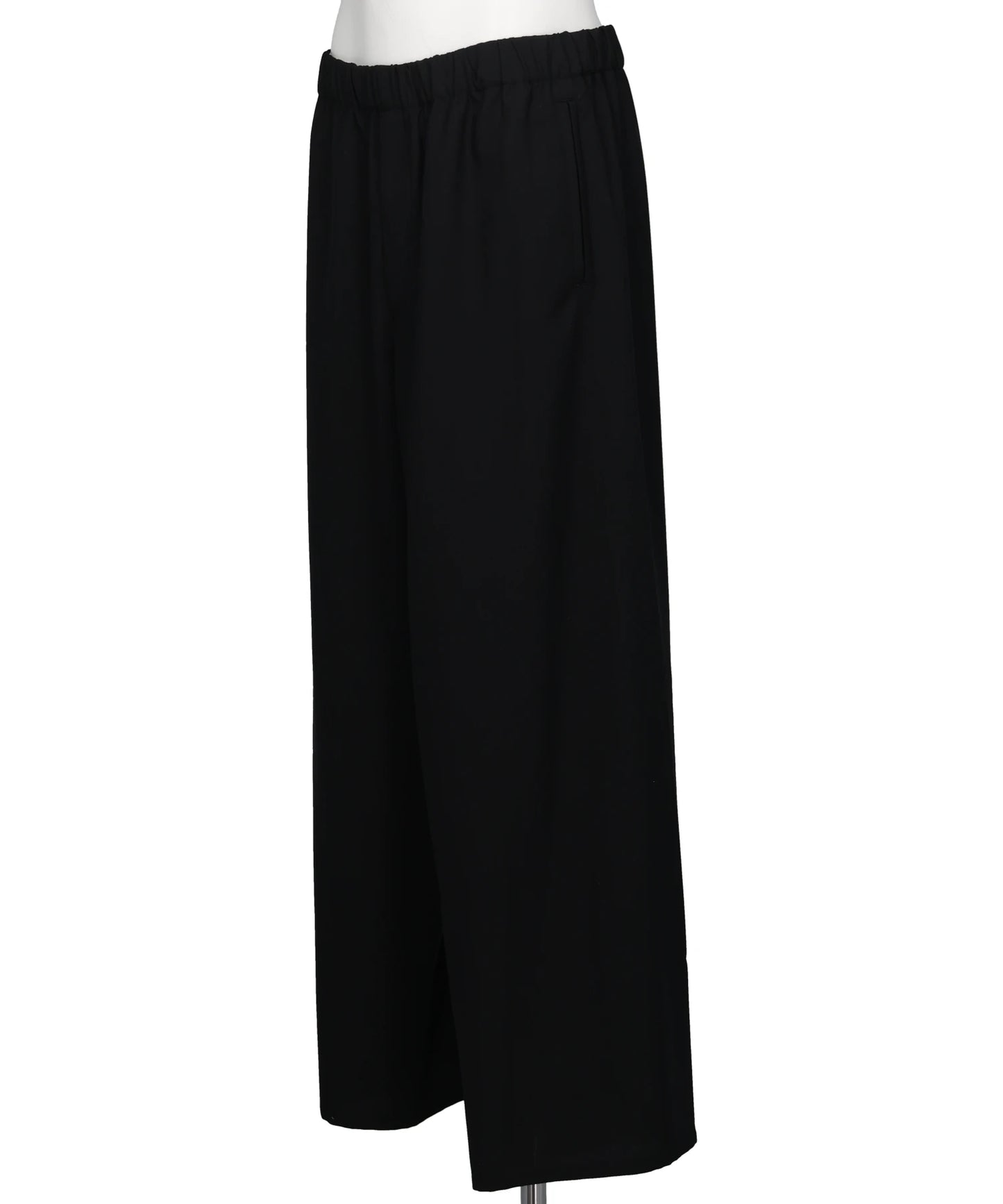 WIDE LEG DRAWSTRING TROUSER IN WOOL TROPICAL