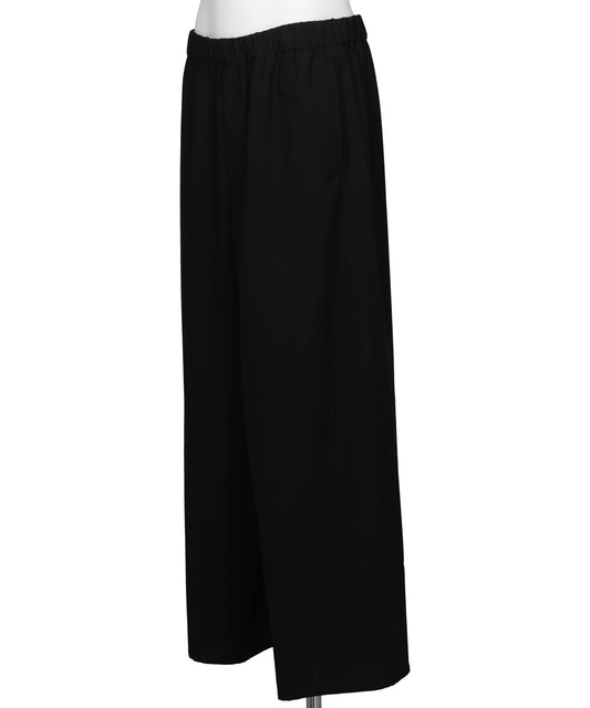 WIDE LEG DRAWSTRING TROUSER IN WOOL TROPICAL