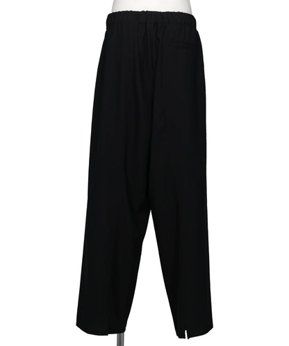 WIDE LEG DRAWSTRING TROUSER IN WOOL TROPICAL