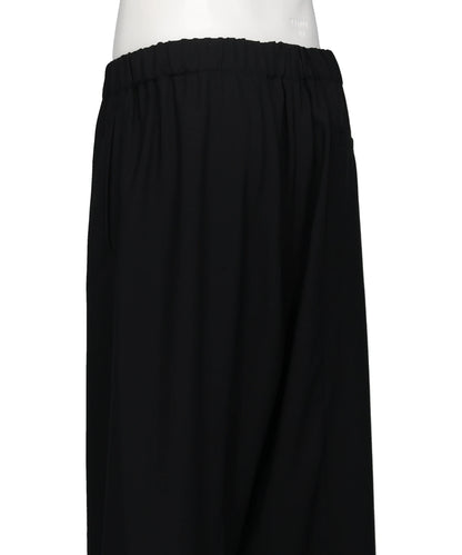 WIDE LEG DRAWSTRING TROUSER IN WOOL TROPICAL