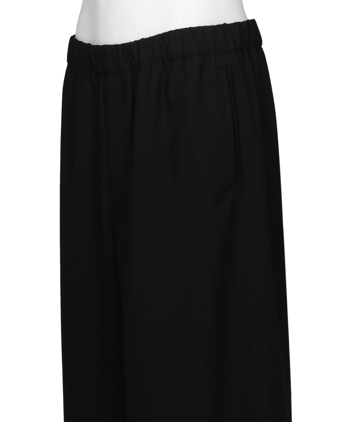 WIDE LEG DRAWSTRING TROUSER IN WOOL TROPICAL