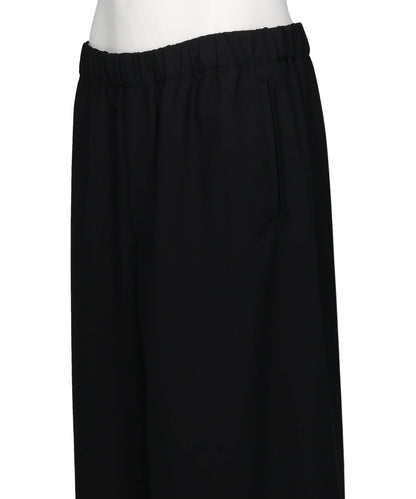 WIDE LEG DRAWSTRING TROUSER IN WOOL TROPICAL