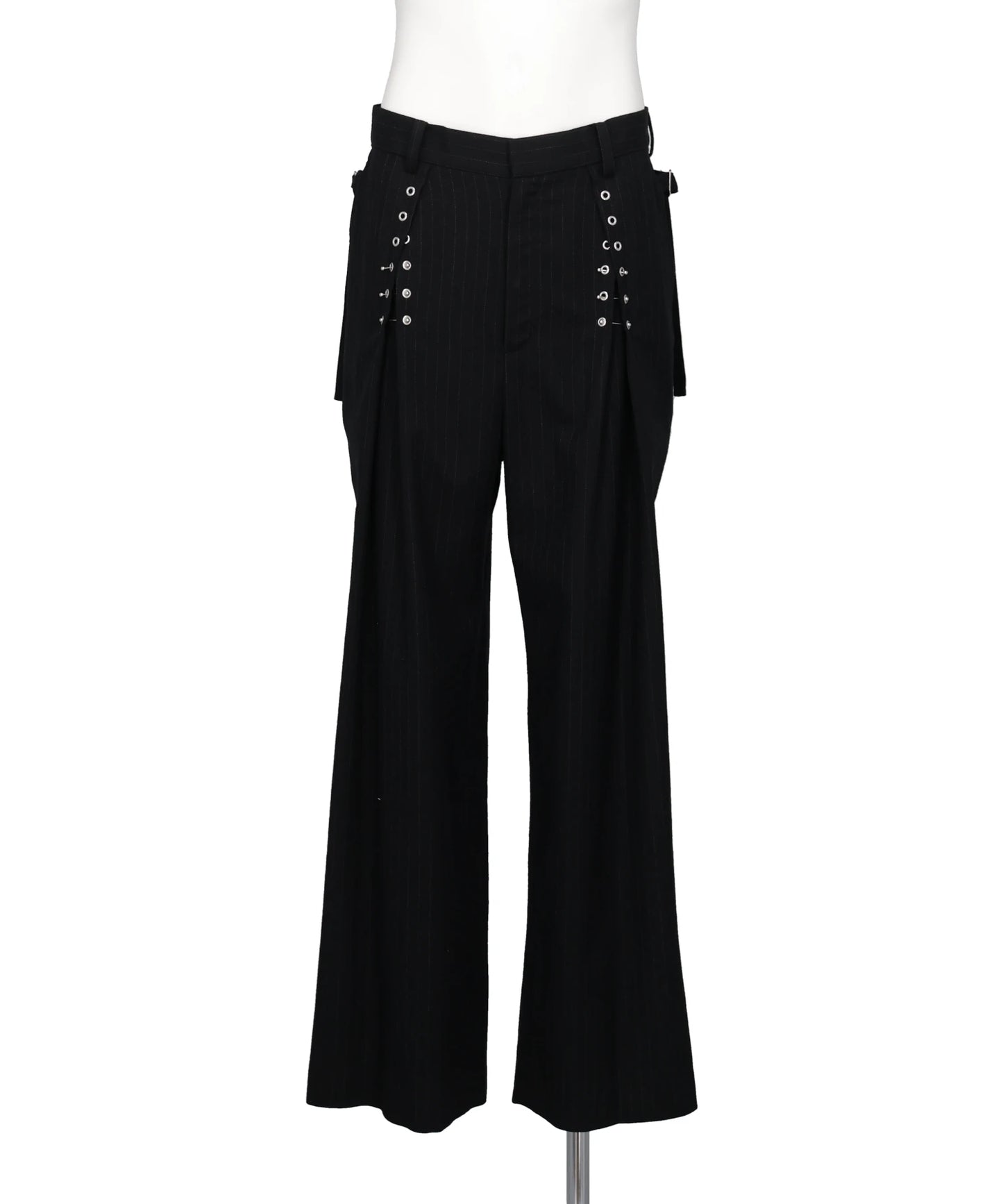 tanakadaisuke　PIERCING STRIPE CROSS TACK PANTS