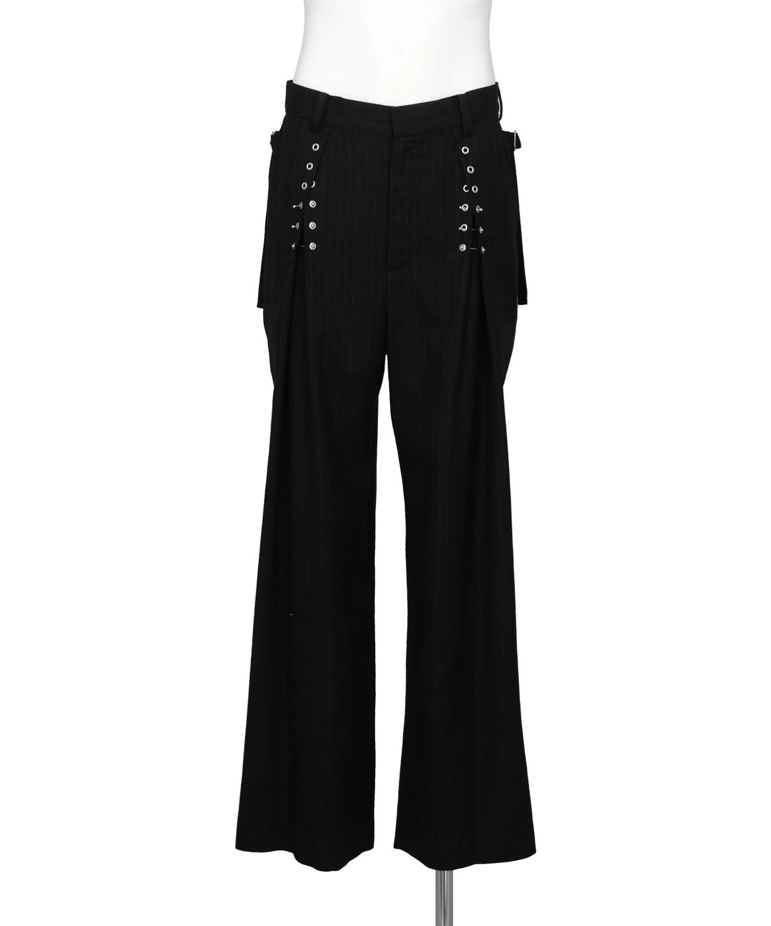 tanakadaisuke　PIERCING STRIPE CROSS TACK PANTS