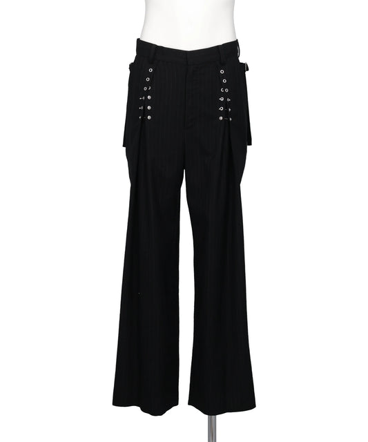 tanakadaisuke　PIERCING STRIPE CROSS TACK PANTS