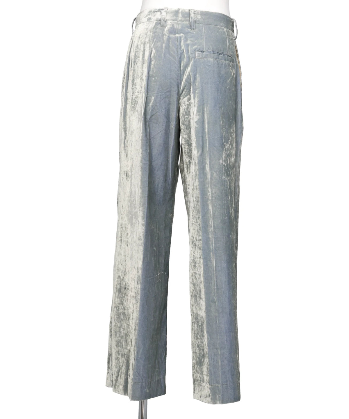 VELVET ACCORDION WIDE TROUSERS