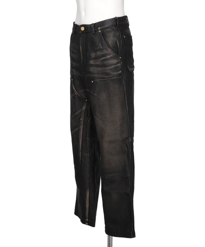 DISTRESSED LEATHER PAINTER PANTS