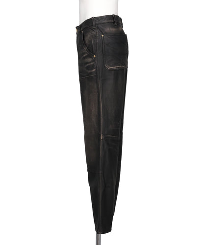 DISTRESSED LEATHER PAINTER PANTS