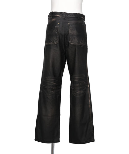 DISTRESSED LEATHER PAINTER PANTS