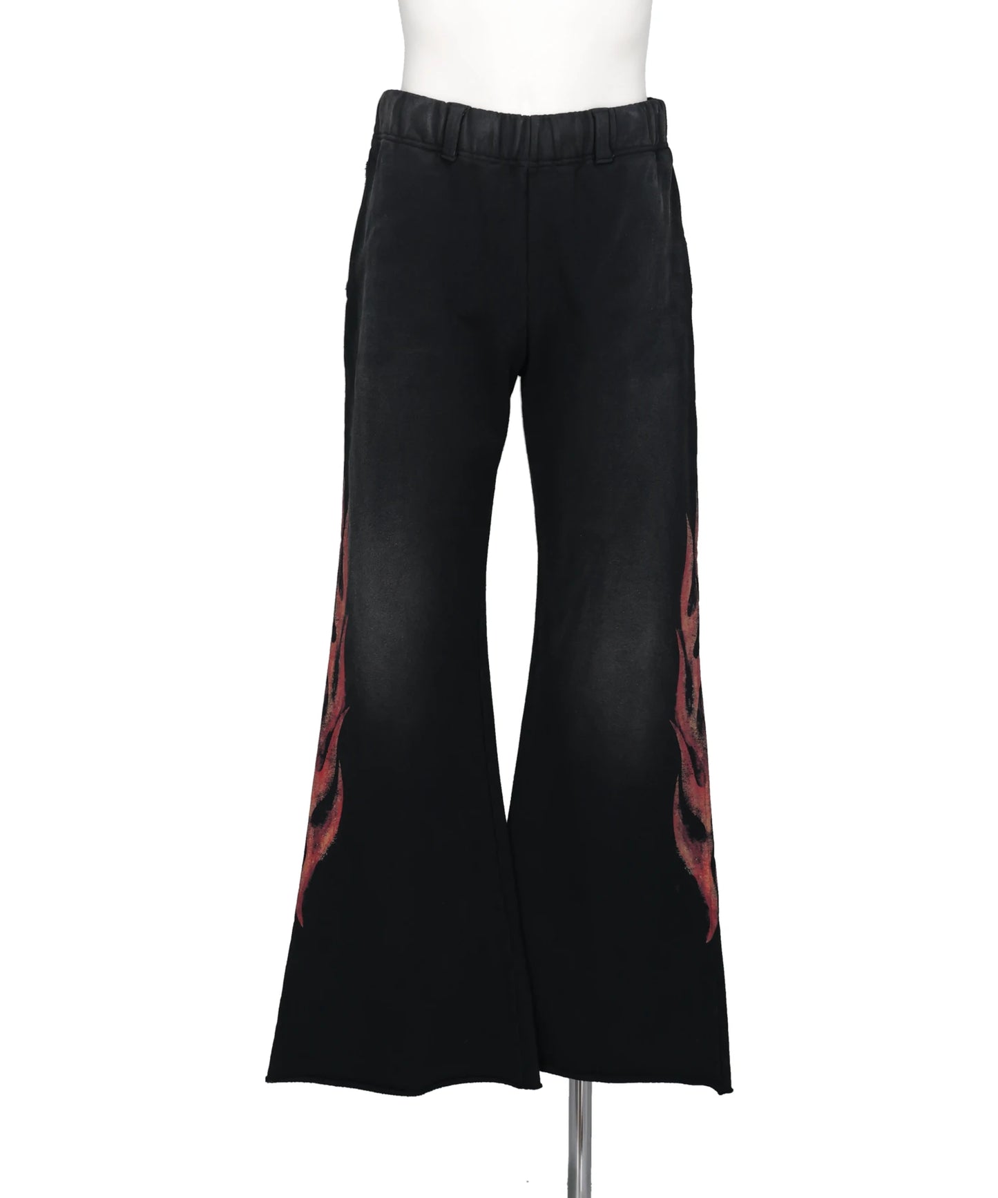 KAMIYA(カミヤ)“CRAYON FLAME” DISTRESSED BOOTCUTSWEAT PANTS