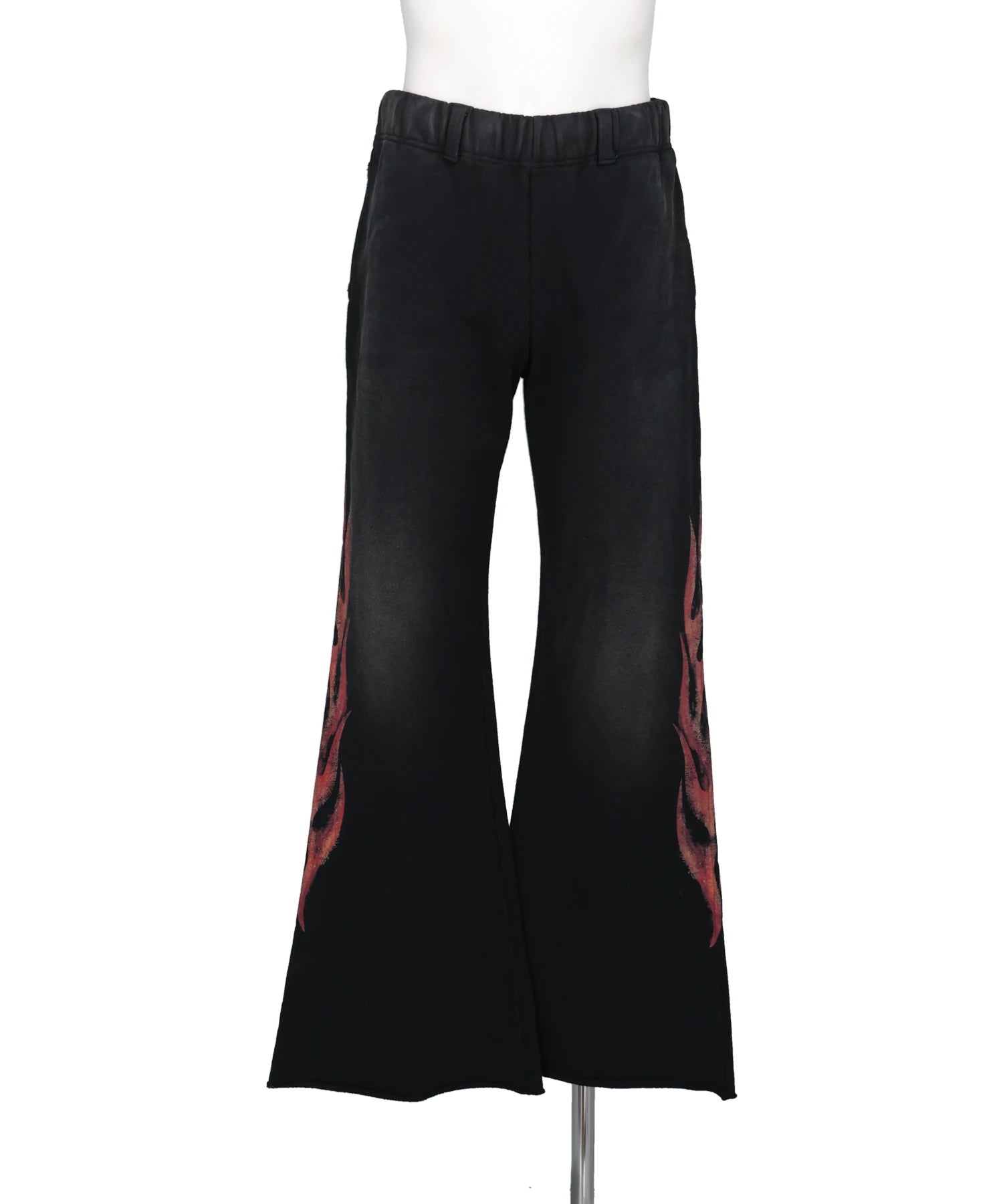 KAMIYA(カミヤ)“CRAYON FLAME” DISTRESSED BOOTCUTSWEAT PANTS