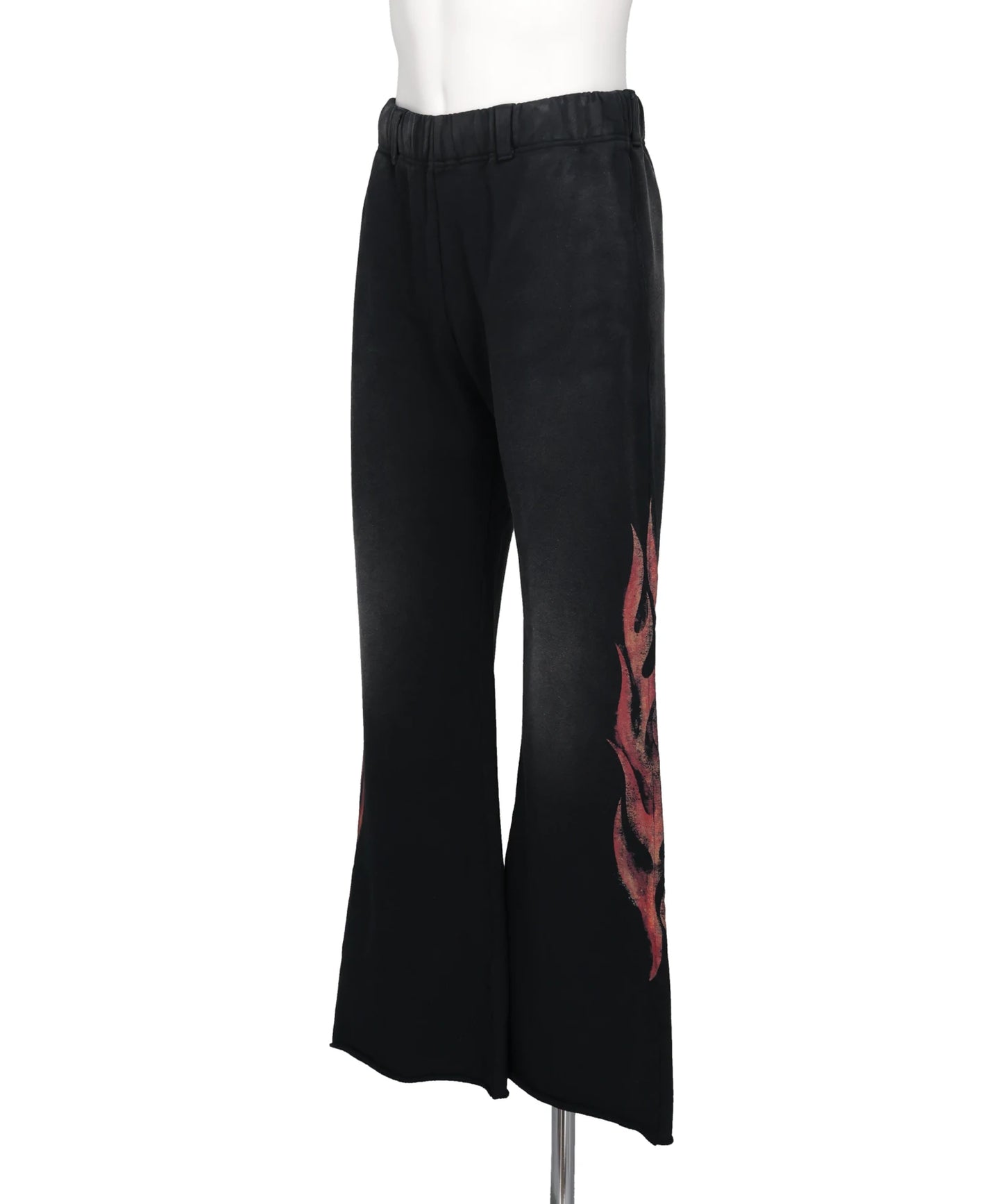 “CRAYON FLAME” DISTRESSED BOOTCUTSWEAT PANTS