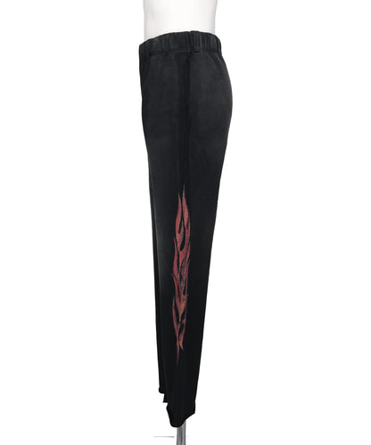 “CRAYON FLAME” DISTRESSED BOOTCUTSWEAT PANTS